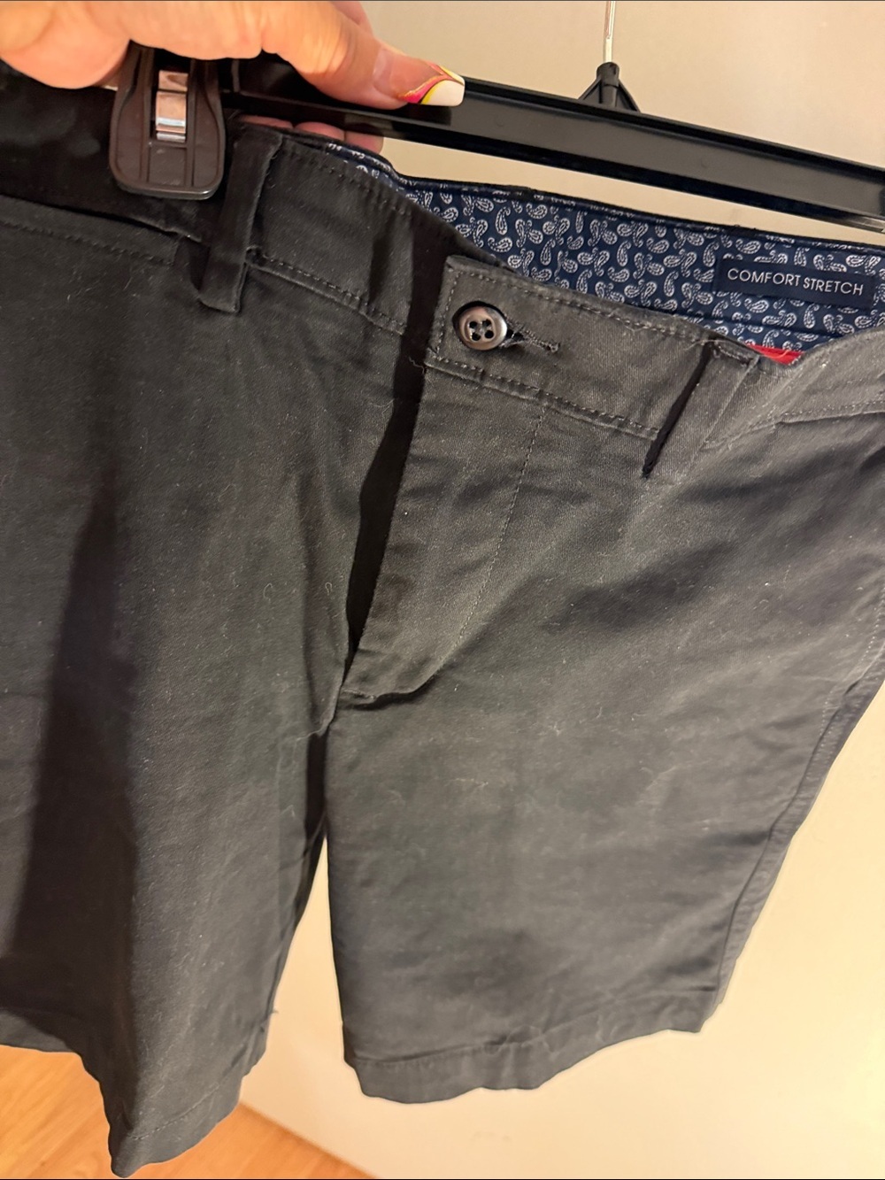Daniel Cremieux Black Men’s Stretch Flat-Front Shorts